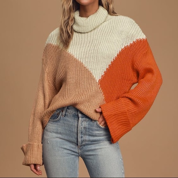 MINKPINK Sweaters - Minkpink Colorblock Turtleneck Sweater